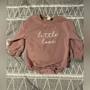 NWOT Baby Girl Crewneck Sweatshirt Bubble Romper